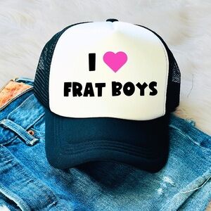 I 🩷 FRAT BOYS trucker hat
